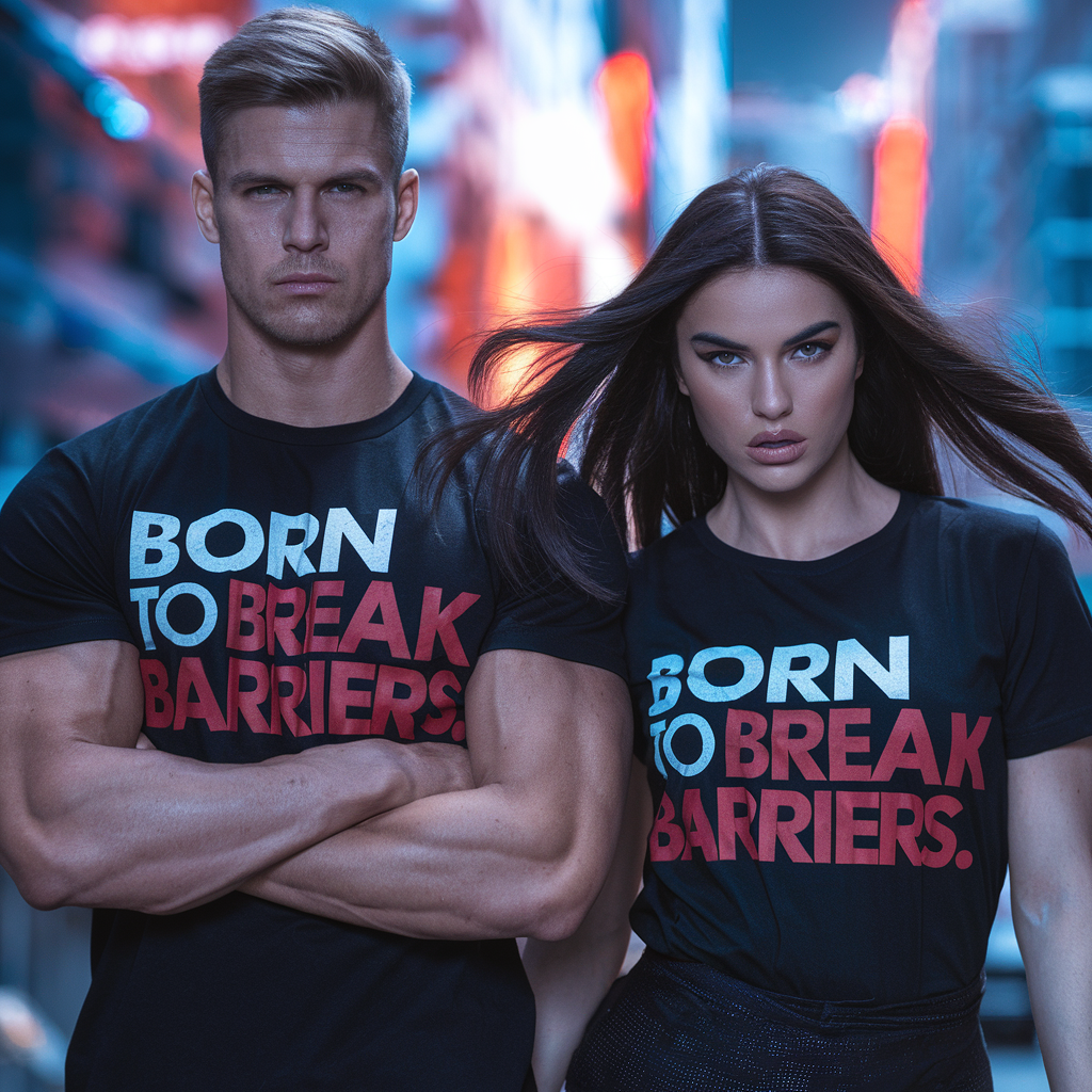 BORN TO BREAK BARRIERS - BLACK T-SHIRT