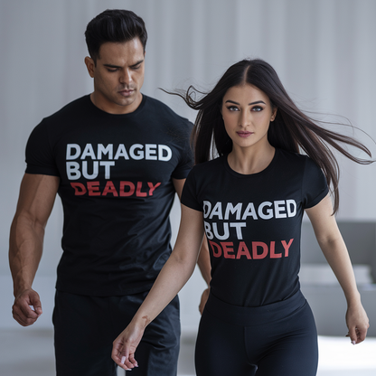 DAMAGED BUT DEADLY - BLACK T-SHIRT